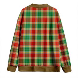 Scottish Gibson (Gibbs) Ancient Clan Crest Tartan V neck Knitted Fleece Cardigans