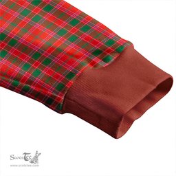 Scottish Dalziel Ancient Clan Crest Tartan V neck Knitted Fleece Cardigans