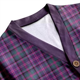 Scottish Couper (Coupar) Weathered Clan Crest Tartan V neck Knitted Fleece Cardigans