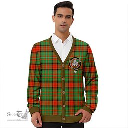 Scottish Dalrymple of Castleton #2 Ancient Clan Crest Tartan V neck Knitted Fleece Cardigans