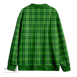 Scottish Galloway District Clan Crest Tartan V neck Knitted Fleece Cardigans