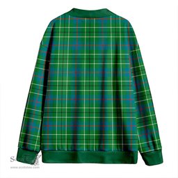 Scottish Duncan Ancient Clan Crest Tartan V neck Knitted Fleece Cardigans