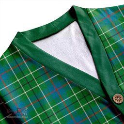 Scottish Duncan Ancient Clan Crest Tartan V neck Knitted Fleece Cardigans