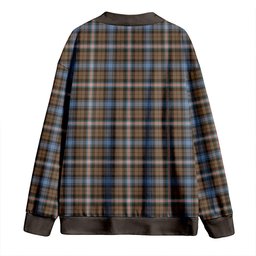 Scottish Gammell Weathered Clan Crest Tartan V neck Knitted Fleece Cardigans