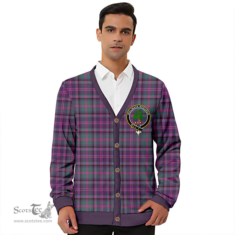 Scottish Couper (Cooper) Weathered Clan Crest Tartan V neck Knitted Fleece Cardigans