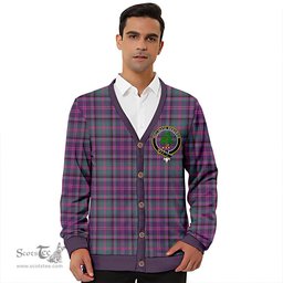 Scottish Couper (Cooper) Weathered Clan Crest Tartan V neck Knitted Fleece Cardigans