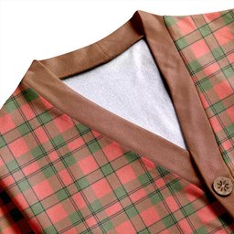 Scottish Donachie of Brockloch Hunting Weathered Clan Crest Tartan V neck Knitted Fleece Cardigans