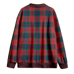Scottish Fraser of Boblainy Hugh Modern Clan Crest Tartan V neck Knitted Fleece Cardigans
