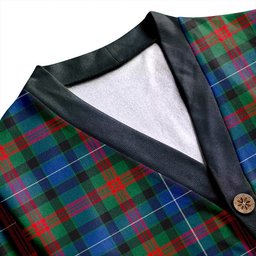 Scottish Curry (Currie) Modern Clan Crest Tartan V neck Knitted Fleece Cardigans