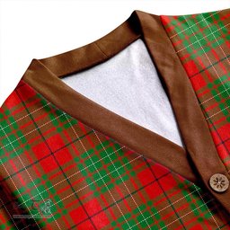 Scottish Cumming (MacAulay #2) Ancient Clan Crest Tartan V neck Knitted Fleece Cardigans