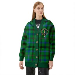 Scottish Henderson (MacKendrick) Modern Clan Crest Tartan V neck Knitted Fleece Cardigans