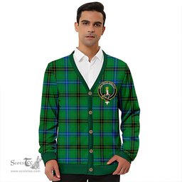 Scottish Henderson (MacKendrick) Modern Clan Crest Tartan V neck Knitted Fleece Cardigans