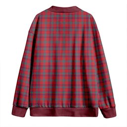 Scottish MacDonald of Aird & Valley (Donald of Aird & Valley) Weathered Clan Crest Tartan V neck Knitted Fleece Cardigans