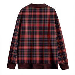 Scottish MacDonald Sir John A (Donald Sir John A) Ancient Clan Crest Tartan V neck Knitted Fleece Cardigans