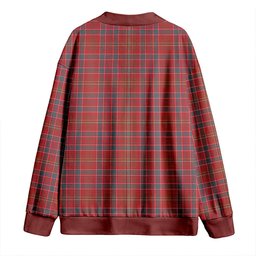 Scottish Lumsden Weathered Clan Crest Tartan V neck Knitted Fleece Cardigans