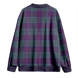 Scottish Hutton Weathered Clan Crest Tartan V neck Knitted Fleece Cardigans