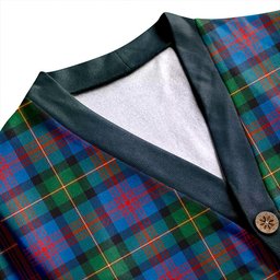 Scottish Logan Ancient Clan Crest Tartan V neck Knitted Fleece Cardigans