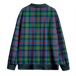 Scottish Logan Ancient Clan Crest Tartan V neck Knitted Fleece Cardigans