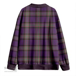 Scottish MacLaren of Broich Weathered Clan Crest Tartan V neck Knitted Fleece Cardigans