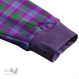 Scottish Lang (Laing) Ancient Clan Crest Tartan V neck Knitted Fleece Cardigans
