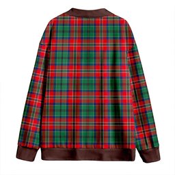 Scottish MacCulloch Modern Clan Crest Tartan V neck Knitted Fleece Cardigans