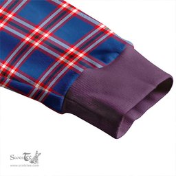 Scottish Laing of Archiestown (Lang of Archiestown) Modern Clan Crest Tartan V neck Knitted Fleece Cardigans