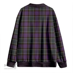 Scottish Lennie Weathered Clan Crest Tartan V neck Knitted Fleece Cardigans