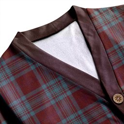 Scottish MacAlister of Glenbarr Hunting (MacAlister of Glenbarr; Hunting) Weathered Clan Crest Tartan V neck Knitted Fleece Cardigans