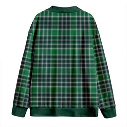 Scottish MacDonald Lord of the Isles; Hunting Modern Clan Crest Tartan V neck Knitted Fleece Cardigans