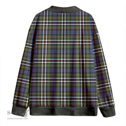 Scottish MacDonell of Glengarry Dress Weathered Clan Crest Tartan V neck Knitted Fleece Cardigans