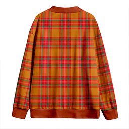 Scottish MacBrair Modern Clan Crest Tartan V neck Knitted Fleece Cardigans
