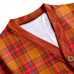 Scottish MacBrair Modern Clan Crest Tartan V neck Knitted Fleece Cardigans