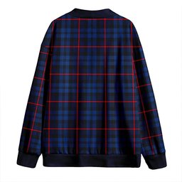 Scottish MacCorquodale Modern Clan Crest Tartan V neck Knitted Fleece Cardigans