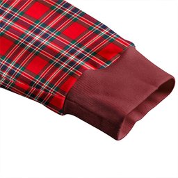 Scottish MacFarlane Red Modern Clan Crest Tartan V neck Knitted Fleece Cardigans