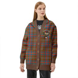 Scottish MacDonald of Boisdale (Donald Boisdale) Ancient Clan Crest Tartan V neck Knitted Fleece Cardigans