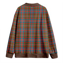 Scottish MacDonald of Boisdale (Donald Boisdale) Ancient Clan Crest Tartan V neck Knitted Fleece Cardigans