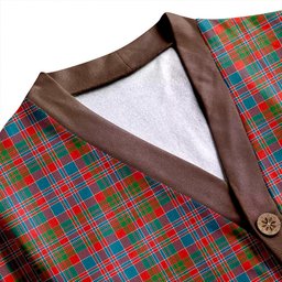 Scottish MacDonald of Boisdale (Donald Boisdale) Ancient Clan Crest Tartan V neck Knitted Fleece Cardigans