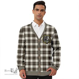 Scottish MacFie of Colonsay Dress (MacPhee of Colonsay Dress) Weathered Clan Crest Tartan V neck Knitted Fleece Cardigans