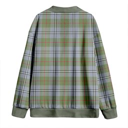 Scottish Irvine of Glentulchan Weathered Clan Crest Tartan V neck Knitted Fleece Cardigans