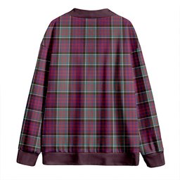 Scottish MacDonald of Clanranald (Donald of Clanranald) Weathered Clan Crest Tartan V neck Knitted Fleece Cardigans