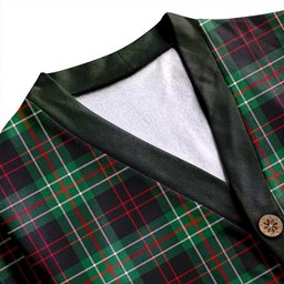 Scottish MacDiarmid Modern Clan Crest Tartan V neck Knitted Fleece Cardigans