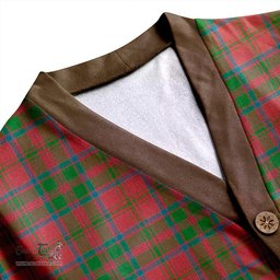 Scottish MacDonald of Glencoe (Donald of Glencoe) Ancient Clan Crest Tartan V neck Knitted Fleece Cardigans