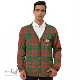 Scottish MacDonald of Glencoe (Donald of Glencoe) Ancient Clan Crest Tartan V neck Knitted Fleece Cardigans