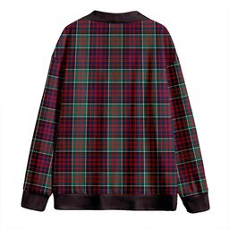 Scottish MacDonald of Clanranald Modern Clan Crest Tartan V neck Knitted Fleece Cardigans