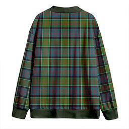 Scottish MacDonald of Clanranald Ancient Clan Crest Tartan V neck Knitted Fleece Cardigans