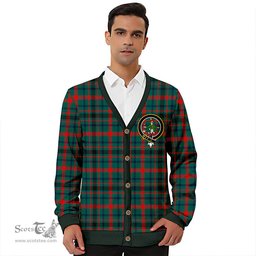 Scottish MacDonagh Modern Clan Crest Tartan V neck Knitted Fleece Cardigans