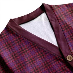 Scottish MacIntyre of Littleport Weathered Clan Crest Tartan V neck Knitted Fleece Cardigans