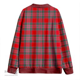 Scottish MacBean (MacBain) Modern Clan Crest Tartan V neck Knitted Fleece Cardigans