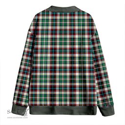 Scottish Innes of Cowie Ancient Clan Crest Tartan V neck Knitted Fleece Cardigans