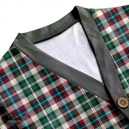 Scottish Innes of Cowie Ancient Clan Crest Tartan V neck Knitted Fleece Cardigans